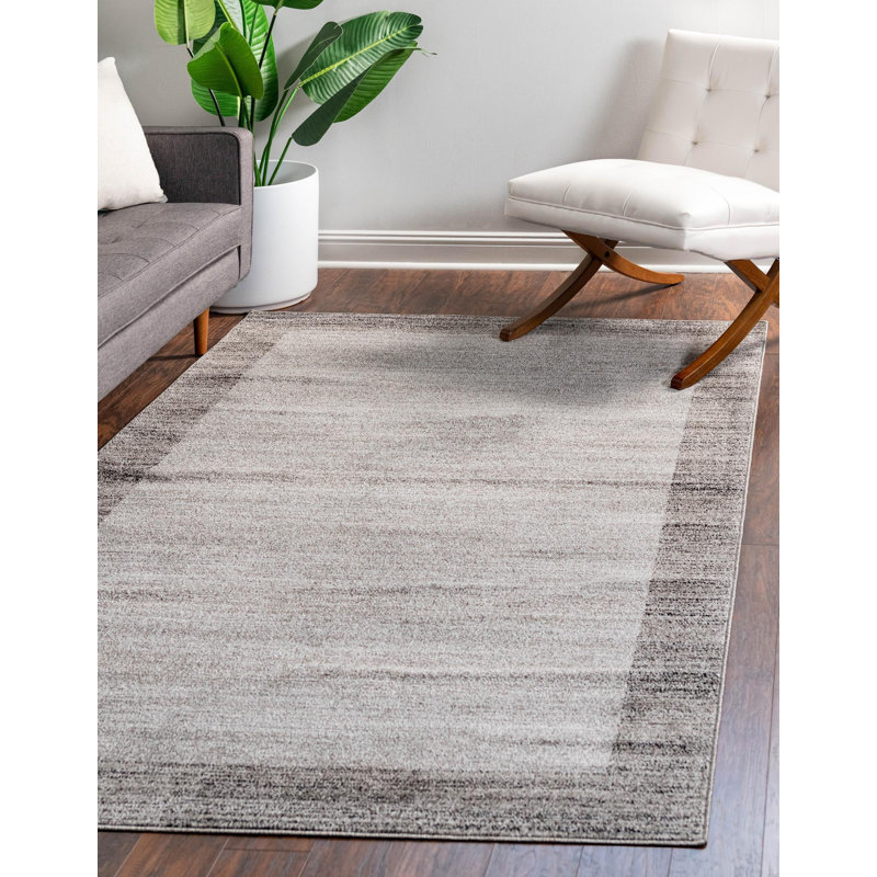 Tapis uni / rayé couleur pierre Desdemona