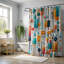 Varied Geometric Art - Rideau de douche Premium-1867269106