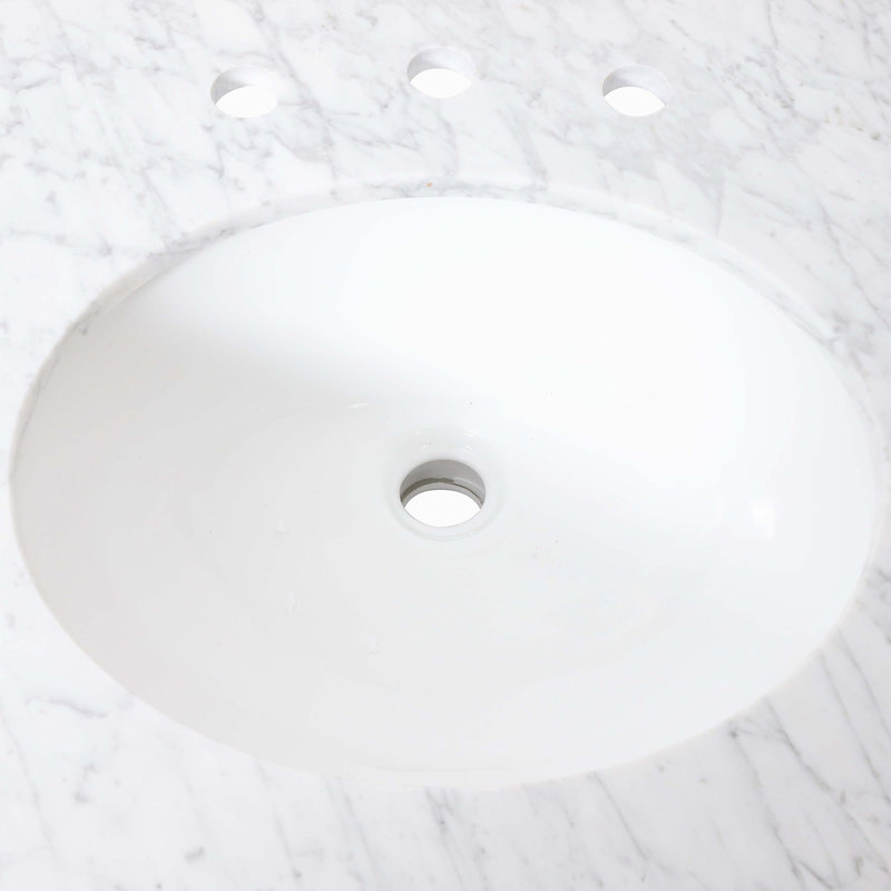 Meuble-lavabo double 61 po avec dessus en marbre Tajmere, Gris