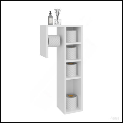 Lodi Freestanding Toilet Paper Cabinet With Slim Vertical Design And Storage Compartment