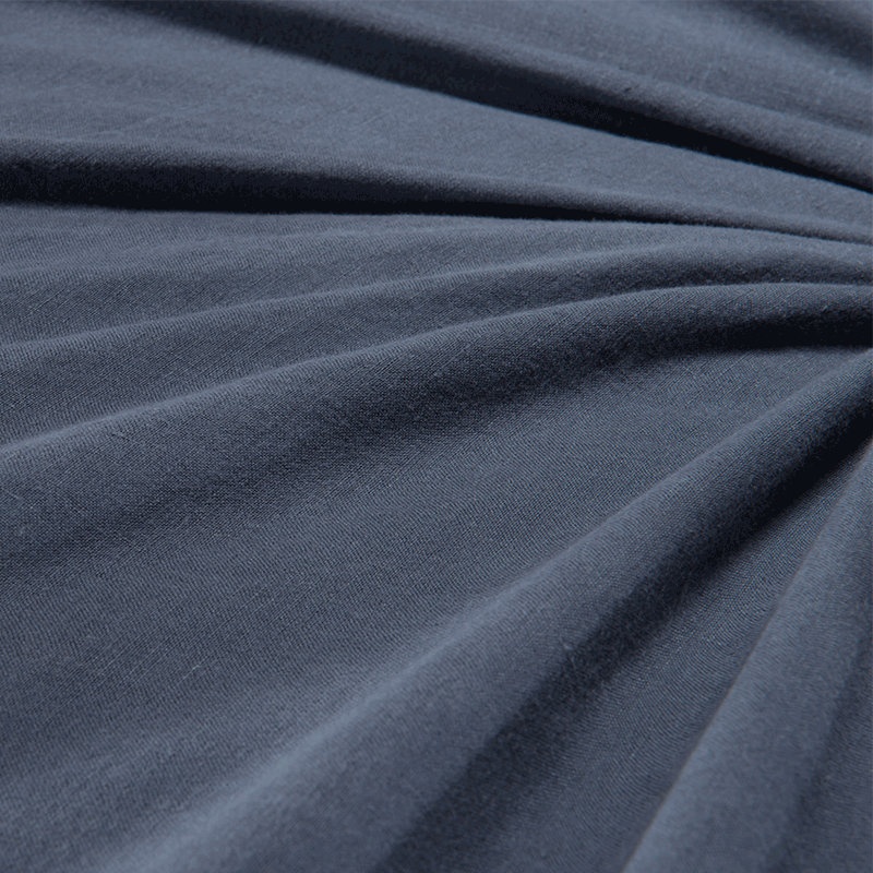 Ensemble de literie en lin, Ensemble de draps pour grand lit avec 2 taies d'or, Gris crépuscule