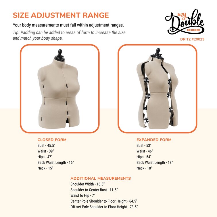 Buy the best gifts Dritz Dress Forms Little Double Adjustable Form, Child  for Dad Mom 