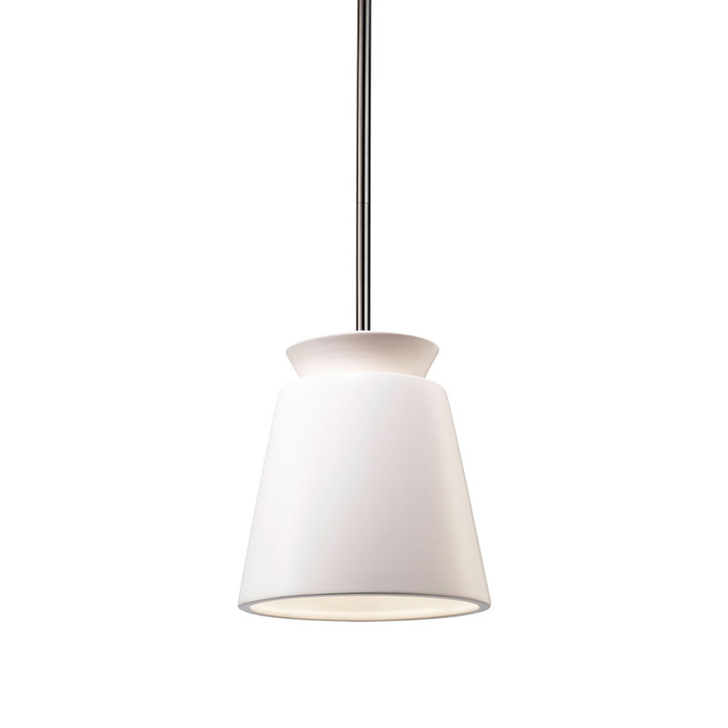 Radiance 1 - Light Dome Pendant, Brushed Nickel, Matte White, Incandescent (Not Included)