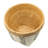 Of 2 White And Brown Planters Made From Cement With Black V Design, Large 10.2X10.2X7.9 In, Small 7.9X7.9X6.7 In - Elevate Your Floral Arrangements In Modern Environments Two Adorned Pattern, Suit