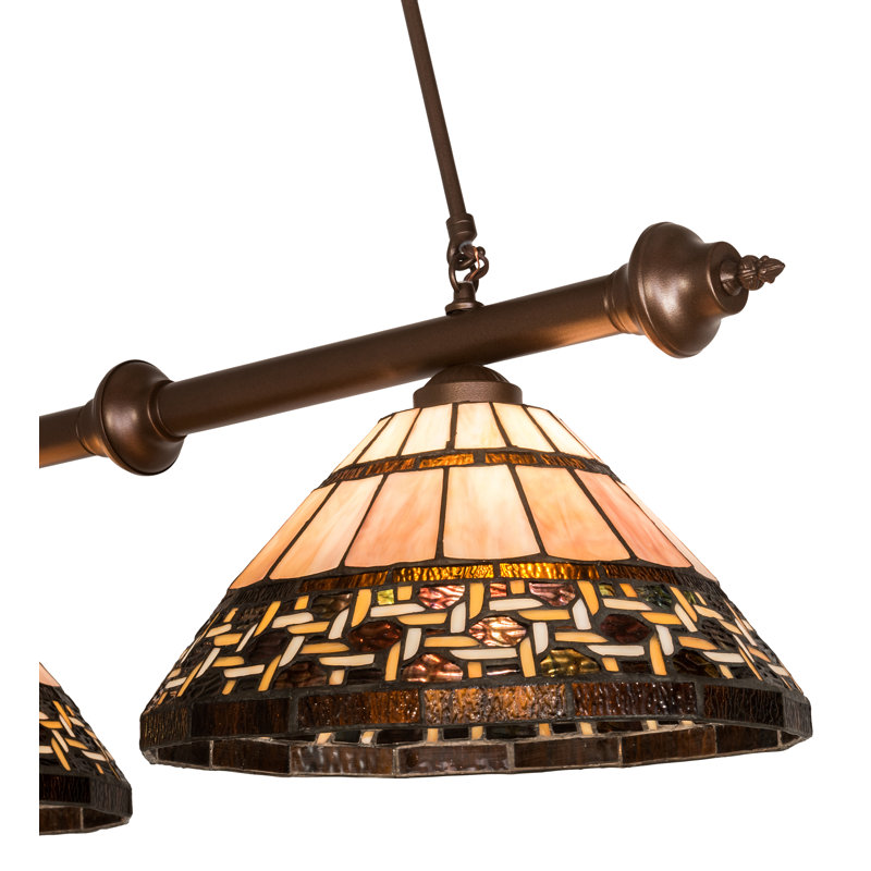 Luminaire suspendu linéaire 2 lumières Bryne