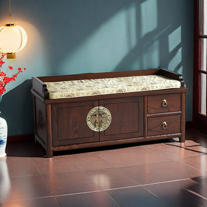 6 Pair Solid Wood Shoe Storage Bench