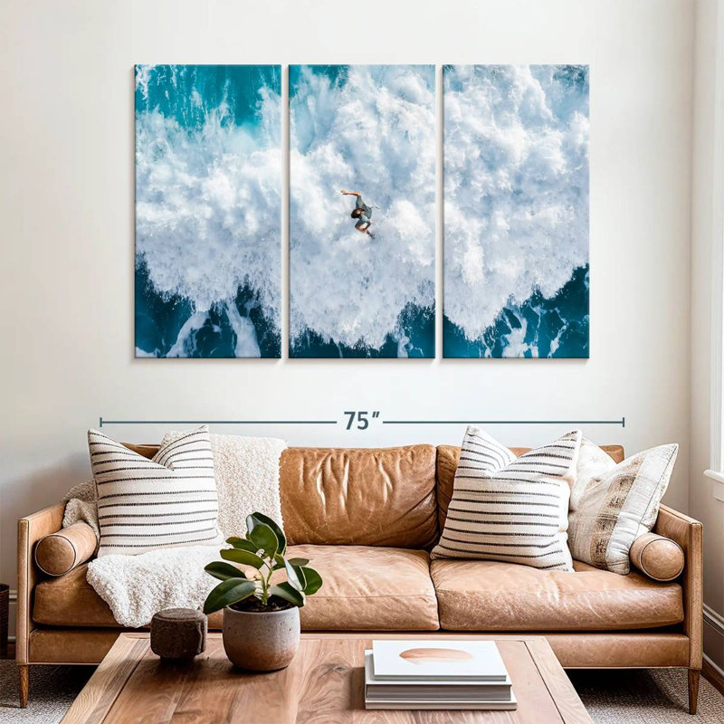 Senne Surfer On Wave Crest, 42" H x 65" W