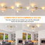 Gold 54cm Vintage Industrial Sputnik 3-Light Flush Ceiling Light
