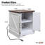 End Table With Storage And Built-in Outlets-437685020