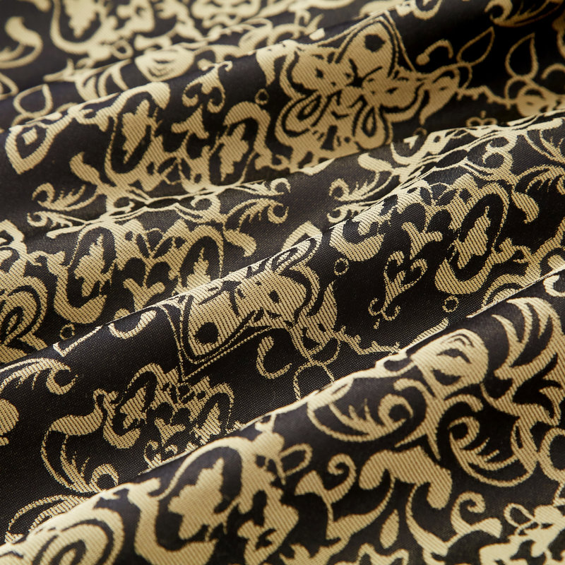 Charley Microfiber 7 Piece Comforter Set, California King Comforter + 6 Additional Pieces, Black/Gold