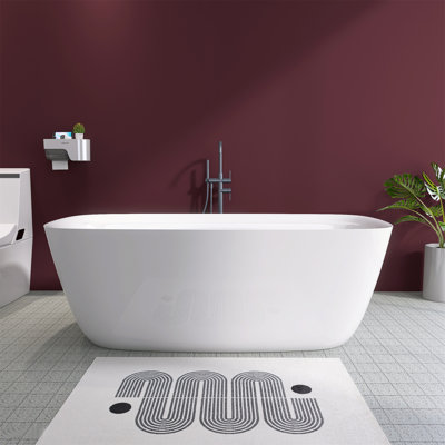67'' x 30.5'' Freestanding Plastic / Acrylic Bathtub