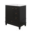 30" Bathroom Vanity With Ceramic Sink, Single Basin Vanity Set With One Door And Three Drawers, Solid Wood Storage Cabinet-846852649