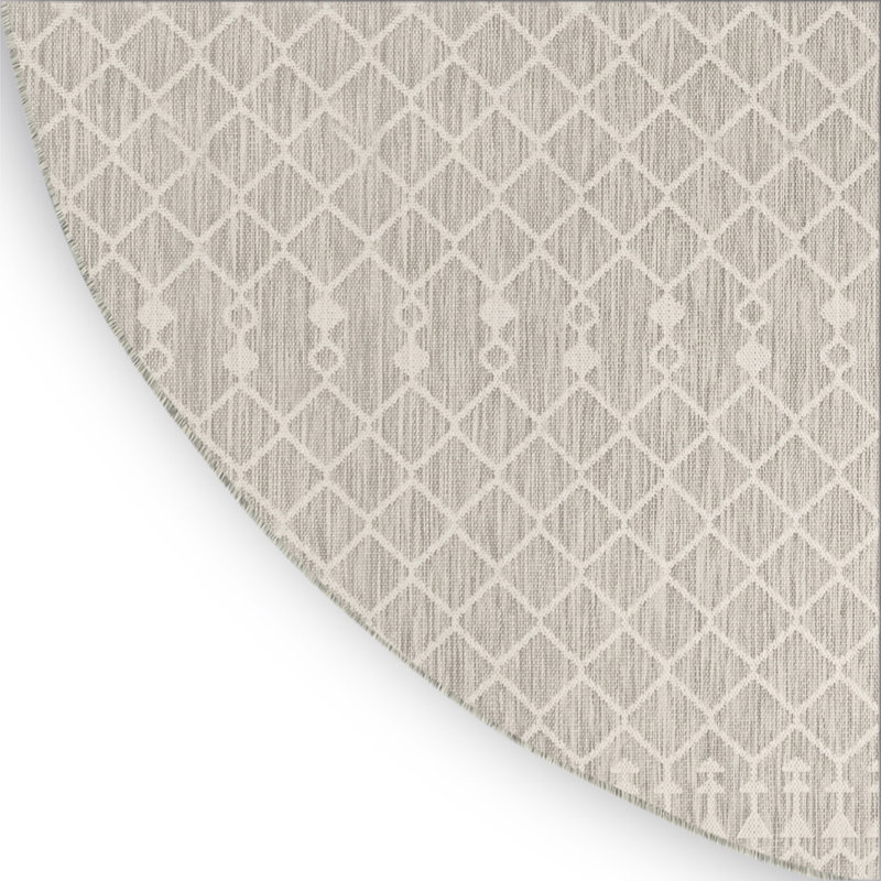  Tapis moderne gris clair rond 12 pi x Positano, Gris clair, Round 12'