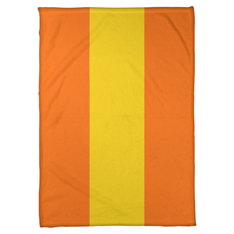 Quilted Throw Blanket, Miami Baseball, 60" W x 80" L, Red/Orange/Yellow