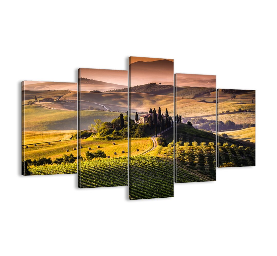 5-tlg. Leinwandbilder-Set - Fotografie „Arkadia - Tuscan Landscape”