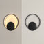 Black Aluminium 31Cm Circular Warm LED Wall Sconces
