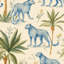 Décoration murale léopards papier peint bleu tropical-445038032
