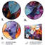 Kaléidoscope coloré prismatique I - Collages abstraits, art mural en métal, salon-375812433