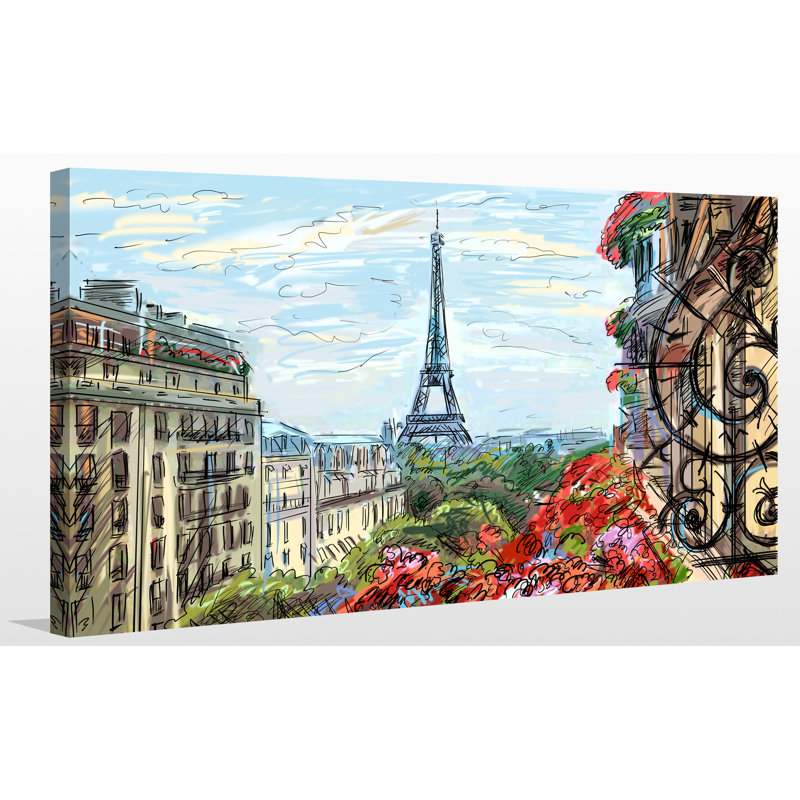 " Paris By Day ", 28" H x 48" W x 1.5" D