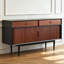 Buffet rétro en bois massif noir