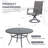 Nectarie Round 8 - Person 54'' L Outdoor Patio Dining Set with 8 Swivel PVC-Coated Polyester Chairs-775047245