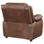 Fauteuil d'appoint rembourré rembourré Zeshaun brun foncé