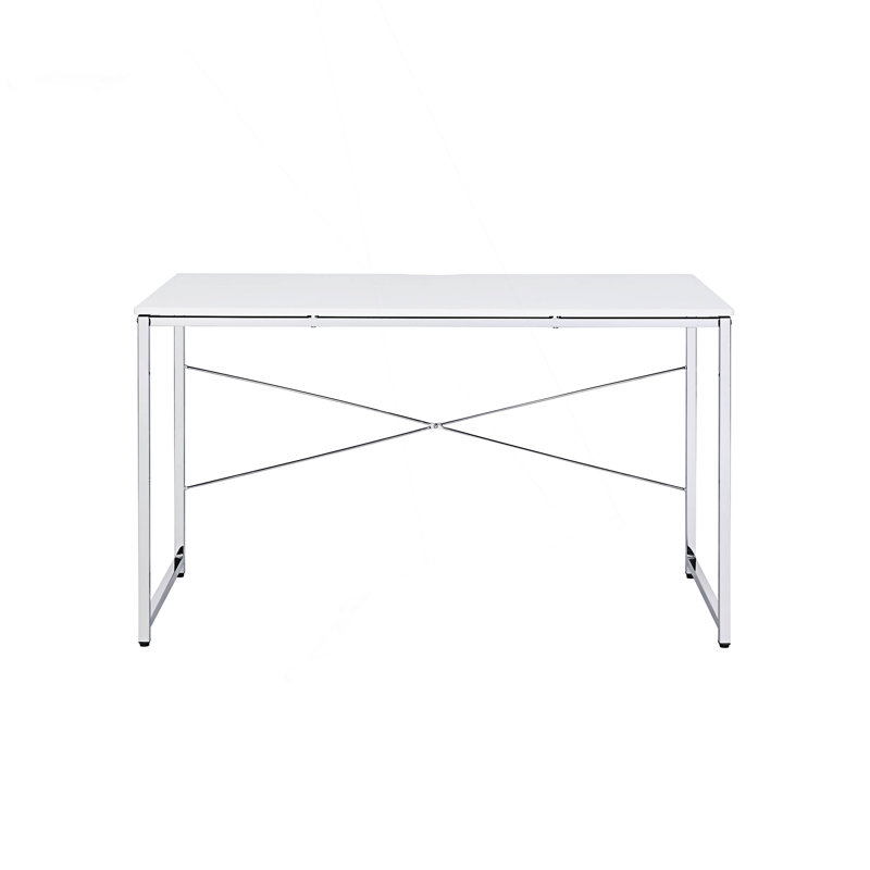 Writing Desk With Modern Design And Sturdy Metal Frame, White