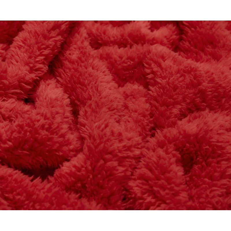 Plain Weave / Muslin Throw Blanket, 150cm W x 200cm L, Red