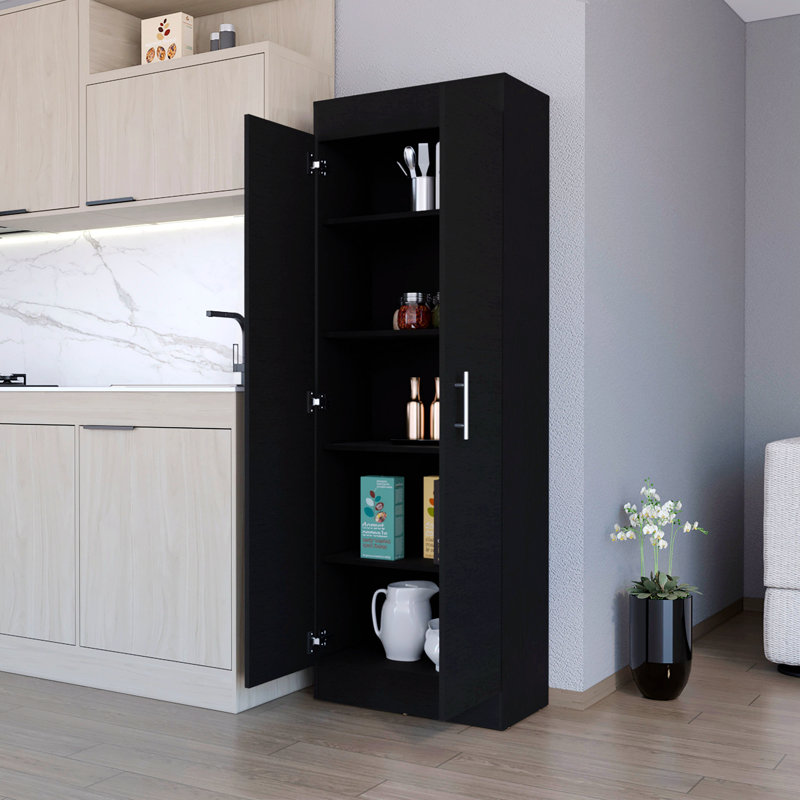 Rangement pour salle de bain Lashawna, Noir