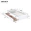 Lit simple avec 2 tiroirs, lit en bois d'hévéa massif, blanc-847093313