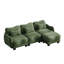 Canapé en L 3 places avec repose-pieds mobile Chenille-133151201-133151202
