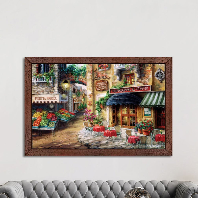 Buon Appetito - Wrapped Canvas Print, 101.6 cm H x 66.04 cm W, Brown Framed