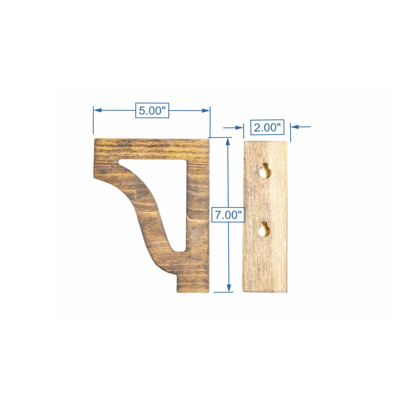 Rayne 2" Shelves/W Corbels, 9" H x 12" W x 6" D