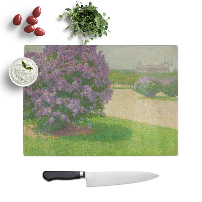 Heros Square with Lilacs by Carl Moll Chopping Board, 0.4cm H x 20cm W x 28.5cm L
