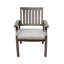 Chaise de salle à manger d'extérieur moderne en aluminium avec coussin (ensemble de 2), gris foncé et argent