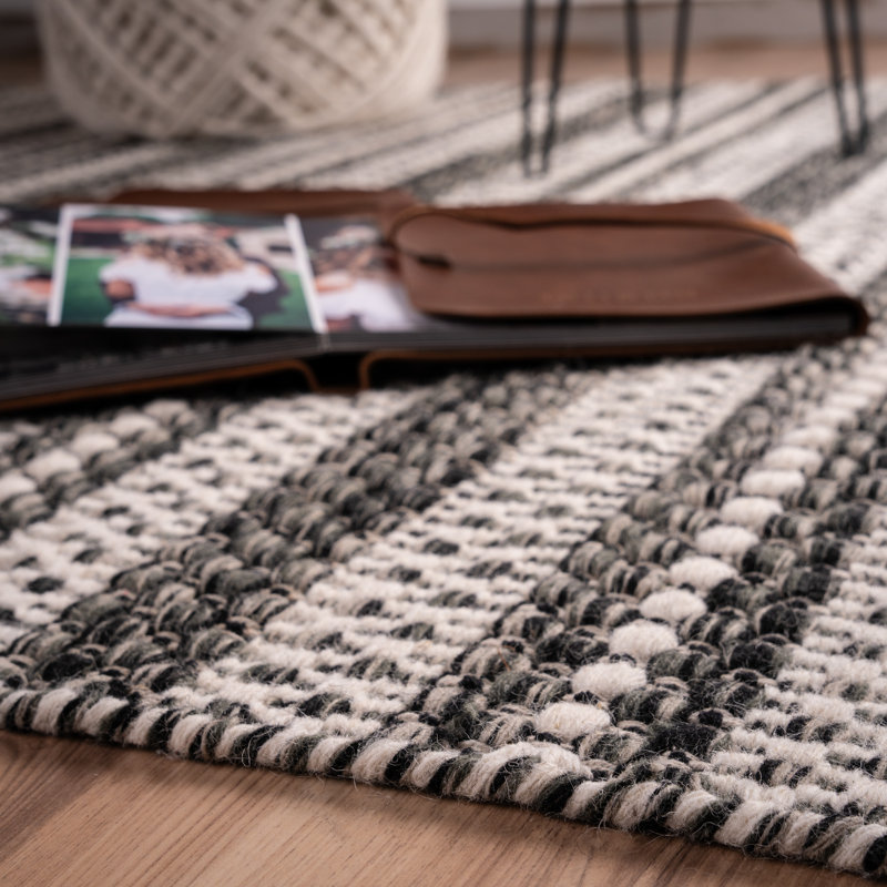 Iota Uni Hand Woven Area Rug, Grey/Brown/Blue, Rectangular 120 x 170cm