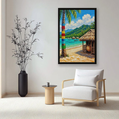Canvas Wall Art Tribal Bilum Market Town Poster-2 Vintage Poster Print Home Decor