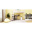 Lit mezzanine en métal blanc avec bureau et rangement latéral - Meuble de bureau latéral fonctionnel et contemporain essentiel