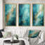 «Turquoise Tranquility», 3 pièces sur toile-745741297-745741296