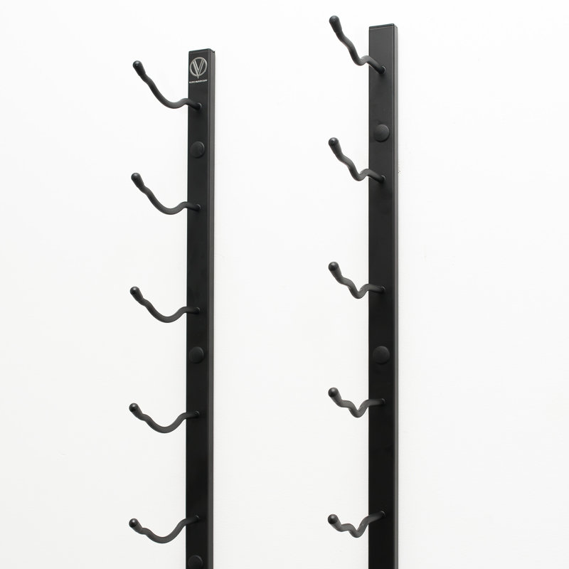 Indurial Wall Mounted Wine Bottle Rack, 18 Bottle, Matte Black