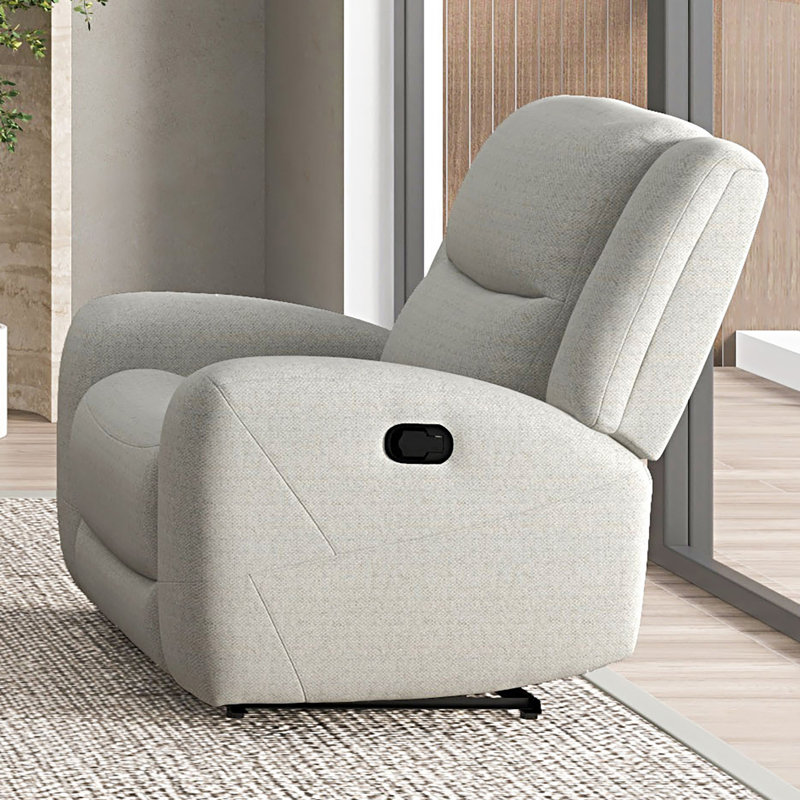 43" W Transitional Recliner, Beige