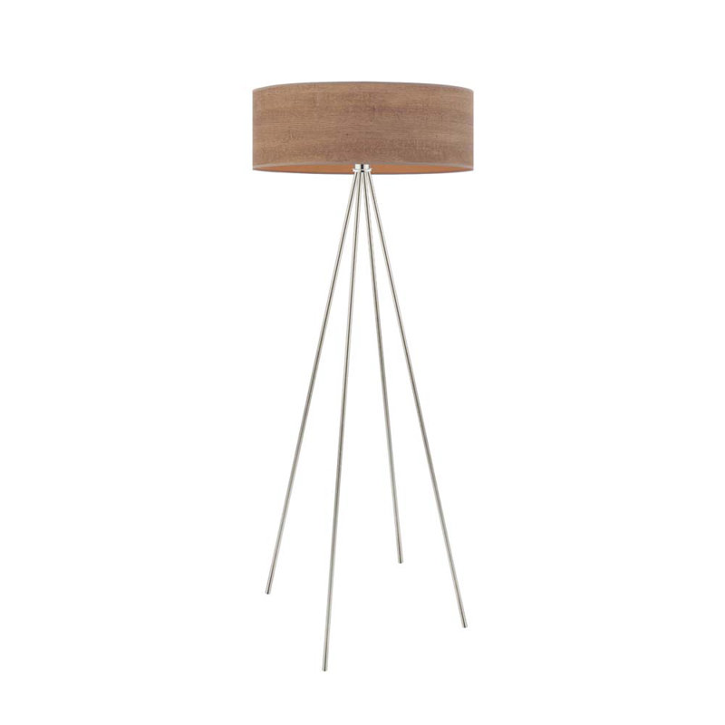 Broderick 157cm Novelty Floor Lamp, Light Brown, Silver