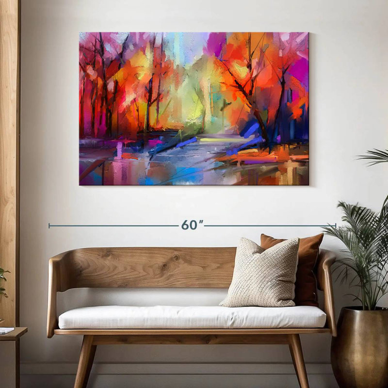 Avery Forest Lake Abstract, 32" H x 48" W