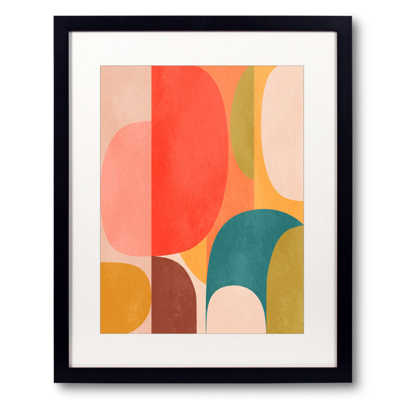 Rounded Parts 2 Print by Angel Estevez, Black Framed Paper, 17.25" H x 21.25" W