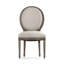 Chaise d'appoint en lin beige