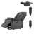 Power Lift Recliner Chair, Dual Motor, Large Electric Lift Chair with Heat and Massage for Elderly, Infinite Position Adjustment, Velvet Fabric, with Storage Pockets, Cup Holders, Dark Gray-212765580
