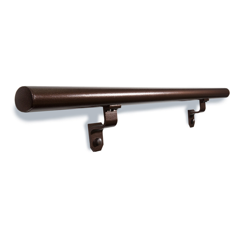 3' Handrail with End Caps, Copper Vein, 1.9" H x 3' W x 3" D