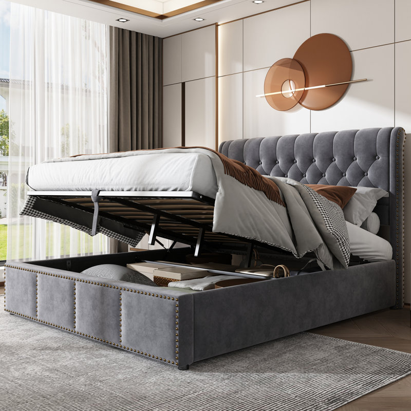 Upholstered Ottoman Storage Bed
