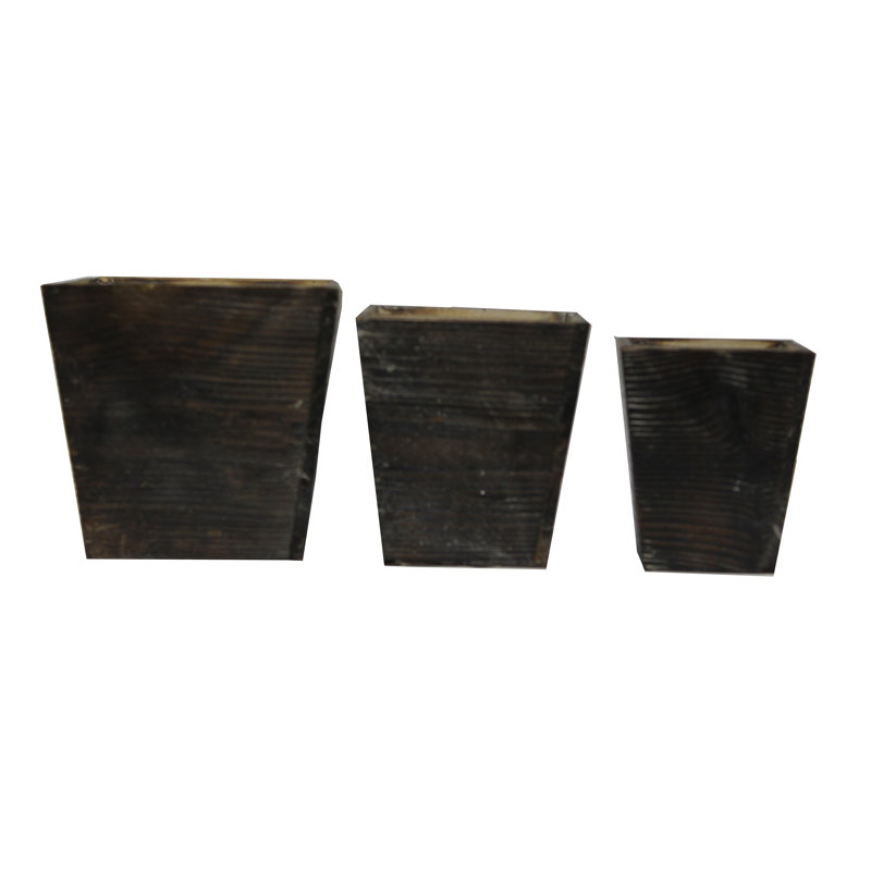 Brashears Wood Pot Planter, Natural