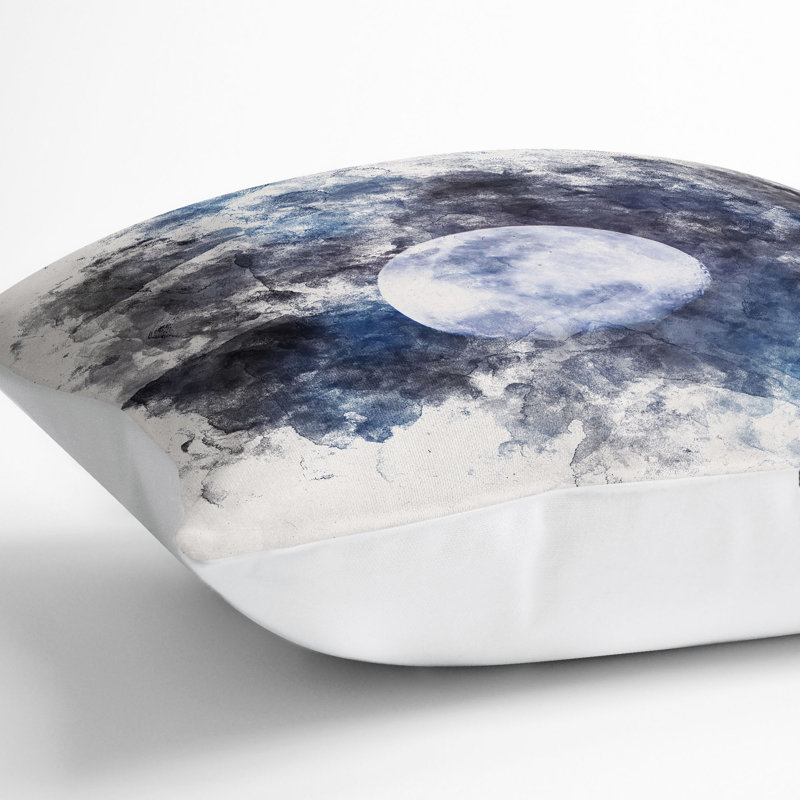 Shadow Moon Cushion with Filling, White, 55cm H x 55cm W x 20cm D